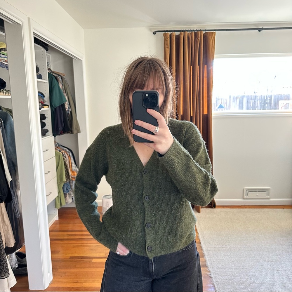 Olive Green Cardigan